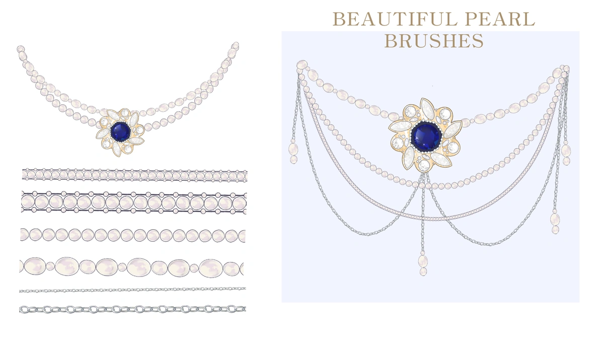 Romance Pearl Necklace Brush - Preview