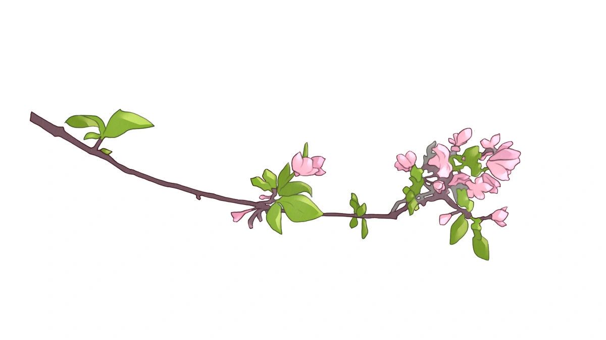 Fantasy Sakura Branch Brushes - Detailed View