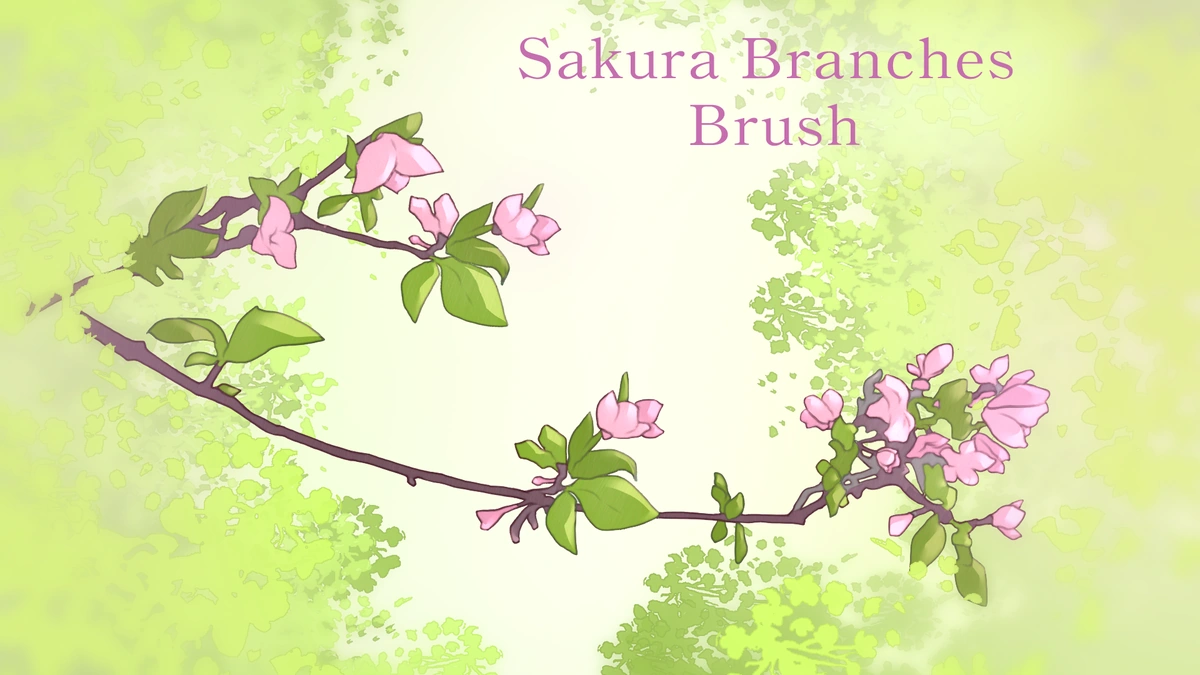 Fantasy Sakura Branch Brushes - Preview
