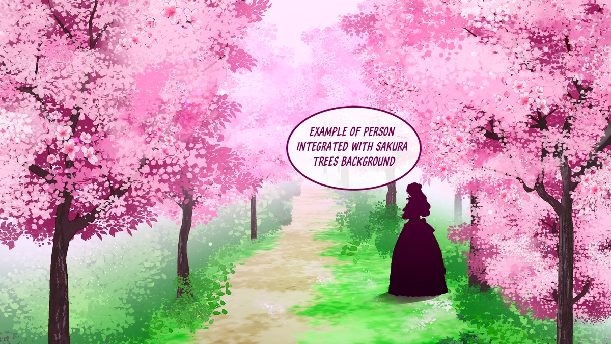 Fantasy Sakura Trees Brush - Detailed View