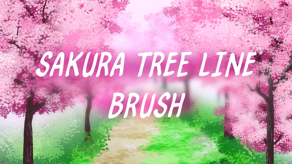 Fantasy Sakura Trees Brush - Main Product Visual