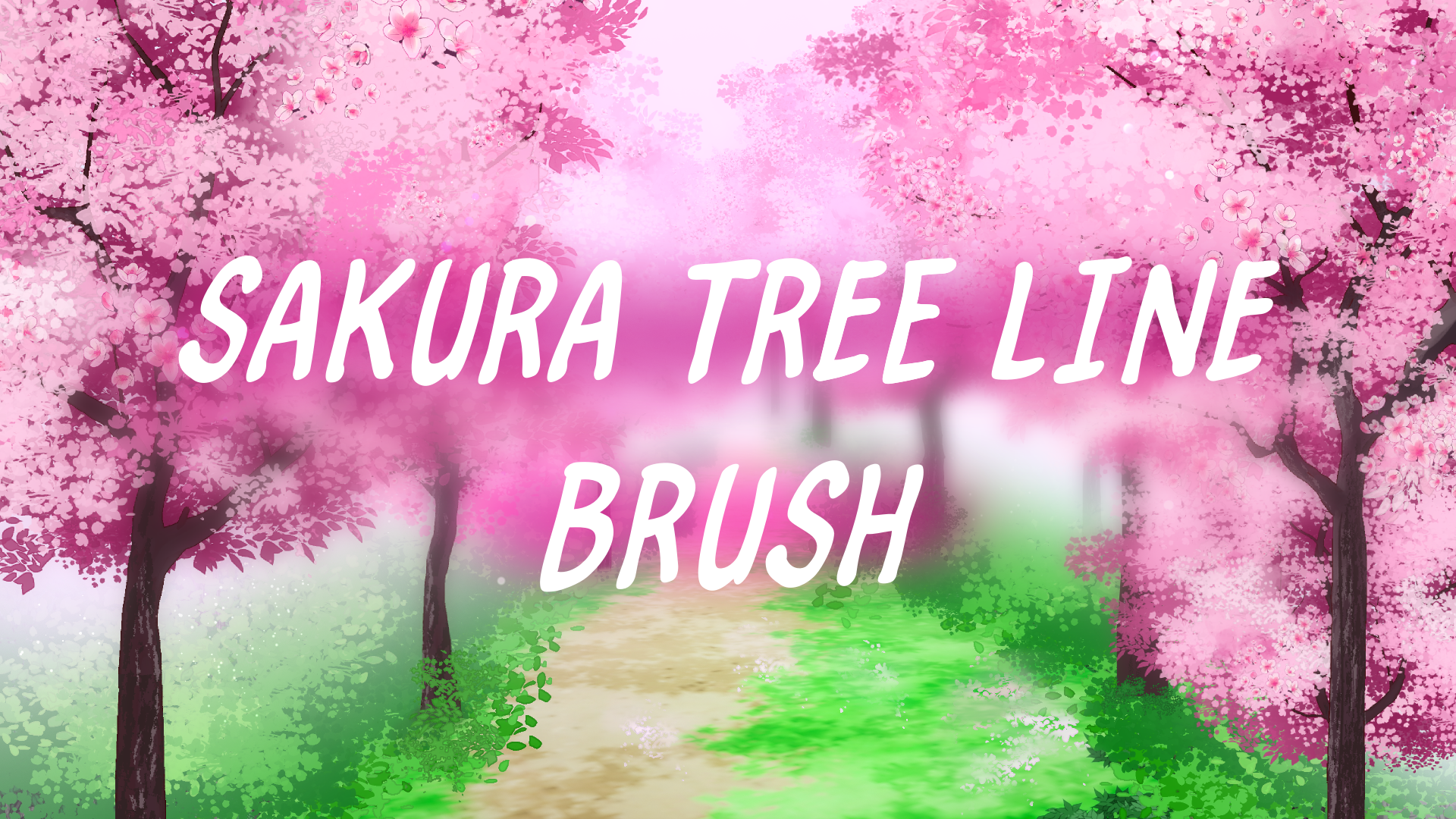 Fantasy Sakura Trees Brush