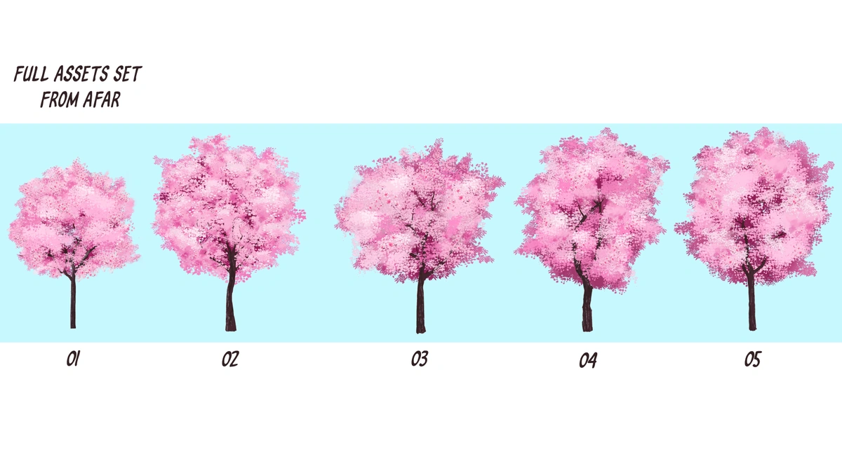 Fantasy Sakura Trees Brush - Product Specifications and Info