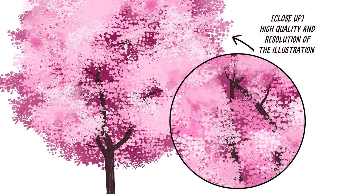 Fantasy Sakura Trees Brush - Product Specifications and Info