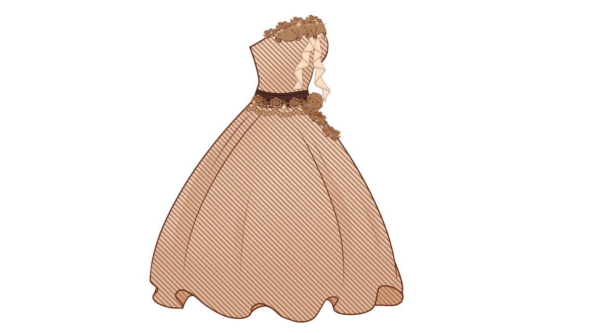 Chocolate Soft Dress Template - Detailed View
