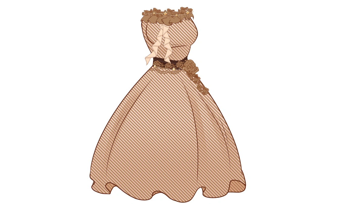Chocolate Soft Dress Template - Detailed View