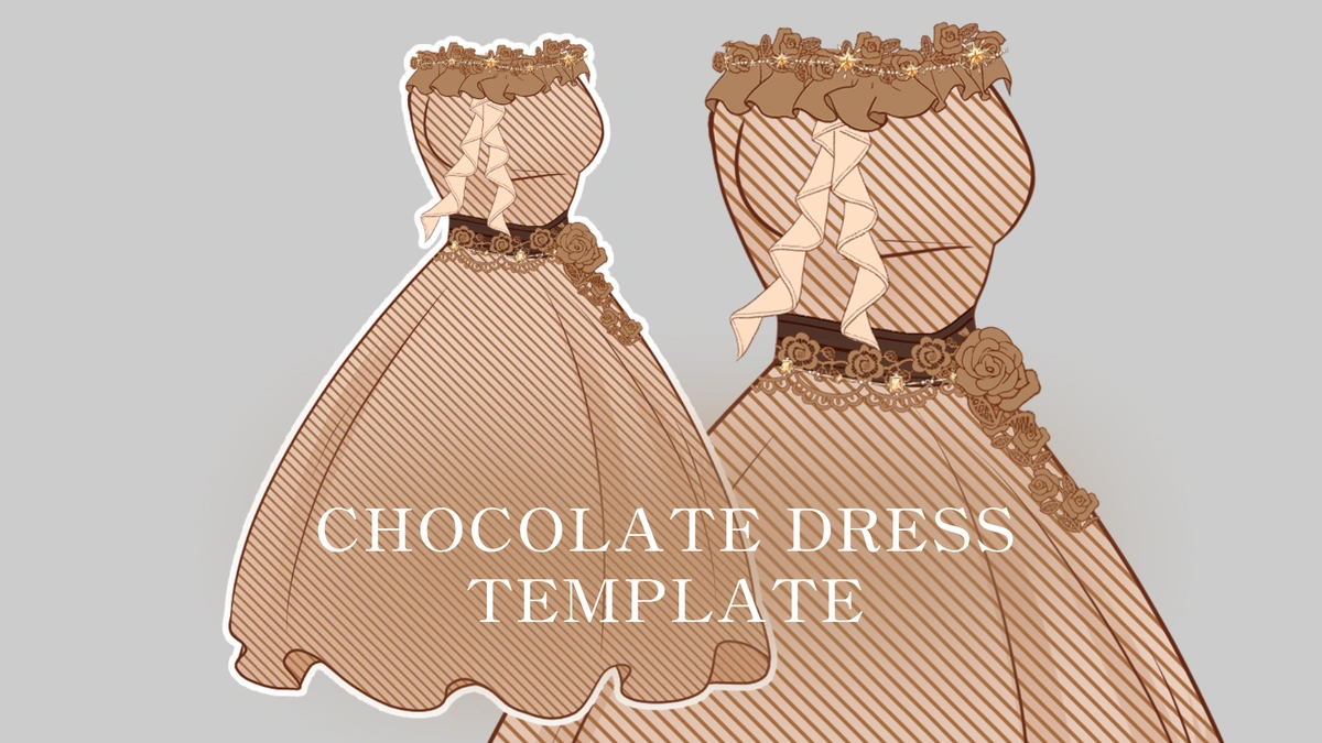 Chocolate Soft Dress Template - Preview
