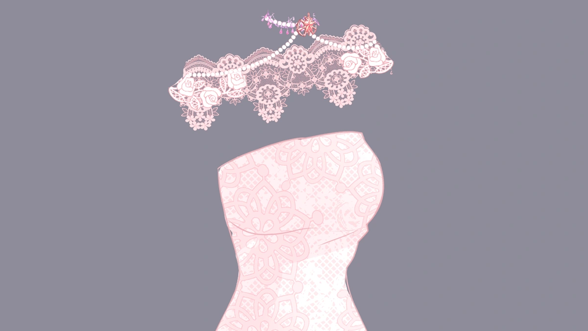 Soft Pink Pastel Dress - Detailed View