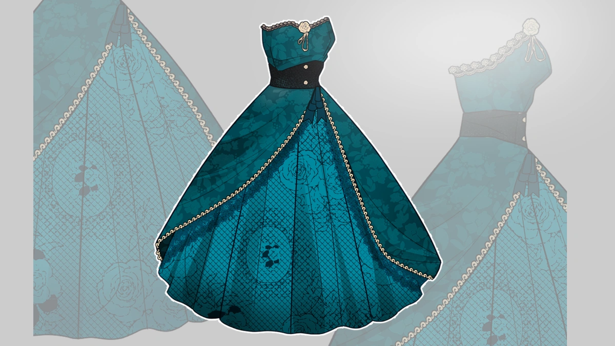 Emerald Teal Dress Template - Product Specifications and Info