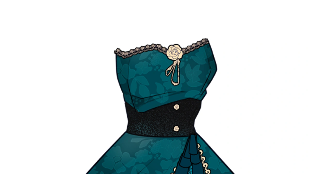Emerald Teal Dress Template - Product Specifications and Info
