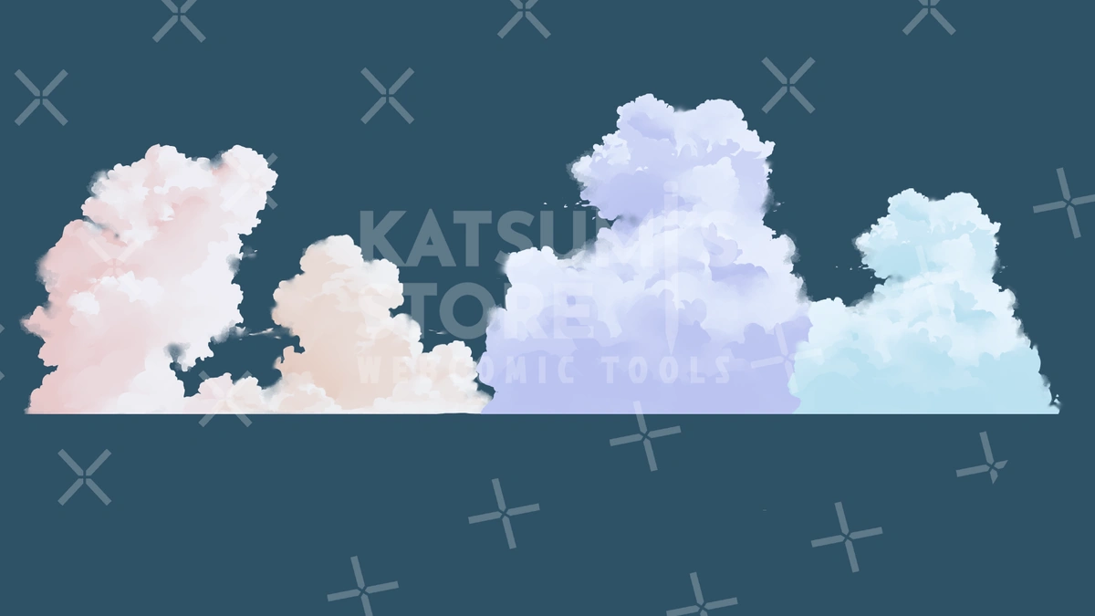 Cloud Brush, Sky Scenery Collection - Detailed View