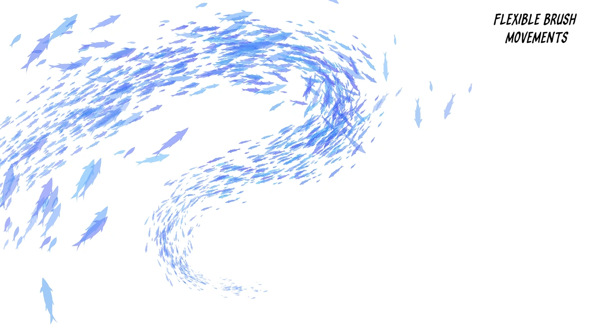 School of Fish Brush 01 - Detailed View
