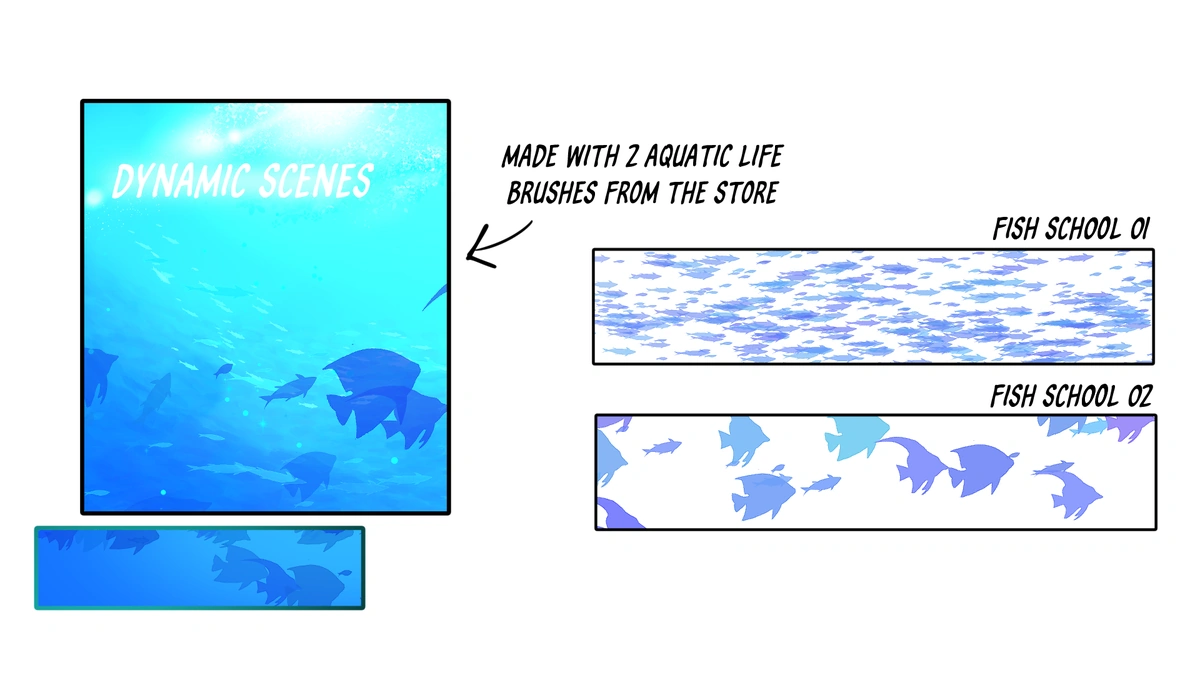 School of Fish Brush 01 - Product Specifications and Info