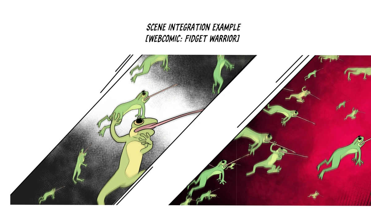 Little Frogs Background Brush - Detailed View
