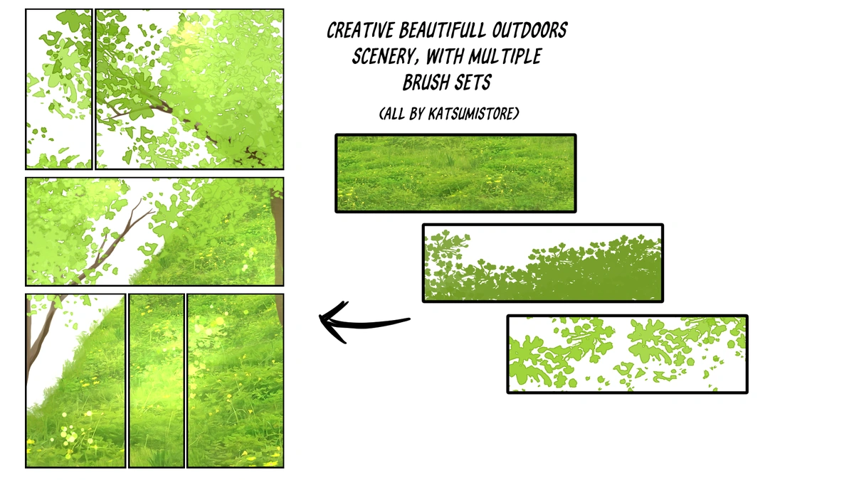 Grassland Fantasy Brush 01 - Detailed View