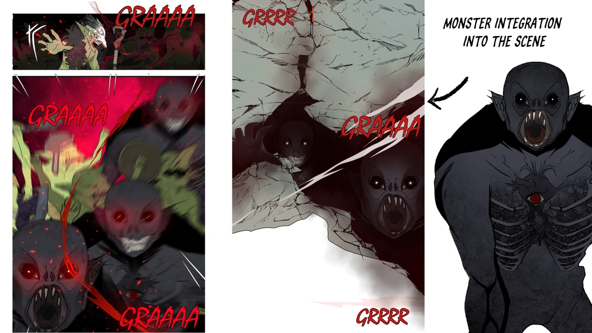 Fantasy Monster Ghoul Brush - Detailed View