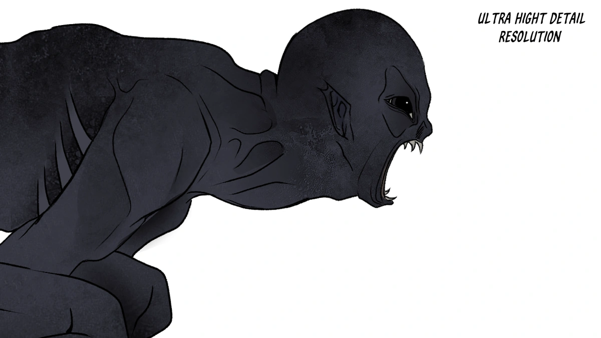Fantasy Monster Ghoul Brush - Detailed View